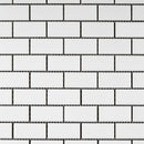 BT-PM15  1 X 2 White Porcelain Satin Mosaic Tile