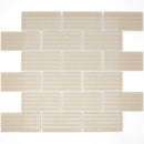 BT-PM16  2 X 4 White Porcelain Satin Mosaic Tile