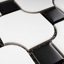 BT-PM18  Halibon With Black Dot Porcelain Satin Mosaic Tile