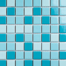 BT-PM19  1 X 1 Creamy Blue Porcelain Satin Mosaic Tile