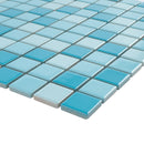 BT-PM19  1 X 1 Creamy Blue Porcelain Satin Mosaic Tile