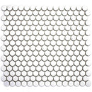 BT-PM01  White Tiny Dot Porcelain Satin Mosaic Tile