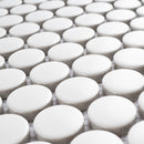 BT-PM01  White Tiny Dot Porcelain Satin Mosaic Tile