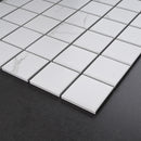 BT-PM24  2" White Cararra Porcelain Satin Mosaic Tile