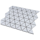 BT-PM25  1-1/2 x 1-1/2 Triangle White Cararra Porcelain Satin Mosaic Tile - White
