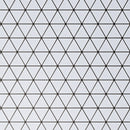 BT-PM25  1-1/2 x 1-1/2 Triangle White Cararra Porcelain Satin Mosaic Tile - White