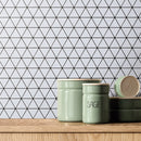 BT-PM25  1-1/2 x 1-1/2 Triangle White Cararra Porcelain Satin Mosaic Tile - White