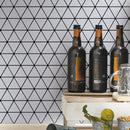 BT-PM25  1-1/2 x 1-1/2 Triangle White Cararra Porcelain Satin Mosaic Tile - White