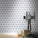 BT-PM25  1-1/2 x 1-1/2 Triangle White Cararra Porcelain Satin Mosaic Tile - White