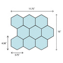 BT-PM27  4" Hexagon White Cararra Porcelain Satin Mosaic Tile