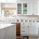 BT-PM27  4" Hexagon White Cararra Porcelain Satin Mosaic Tile