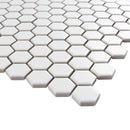 BT-PM02  White Tiny Hexagon Porcelain Satin Mosaic Tile