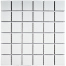 BT-PM08  2 X 2 White Porcelain Satin Mosaic Tile