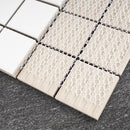 BT-PM08  2 X 2 White Porcelain Satin Mosaic Tile