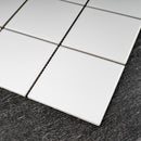 BT-PM09  4 X 4 White Porcelain Satin Mosaic Tile