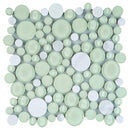 BUBW-01  Cloud Mint Bubble Mosaic Tile
