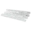 CES-01  Crackle Series - Crushed White Glass & White Marble Mosaic Tile