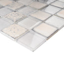 CRN-01  Classic Roman Soft White Glass Mosaic Tile
