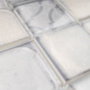 CRN-01  Classic Roman Soft White Glass Mosaic Tile