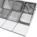 CRN-02  Classic Roman Gray Glass Mosaic Tile