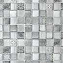 CRN-02  Classic Roman Gray Glass Mosaic Tile