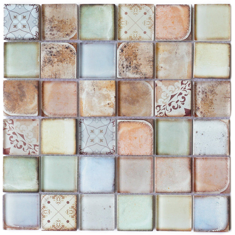 CRN-04  Classic Roman Retro Glass Mosaic Tile