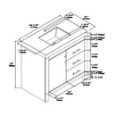 1919  36" Bathroom Vanity Cabinet Set