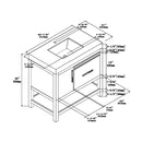1921  36" Bathroom Vanity Cabinet Set