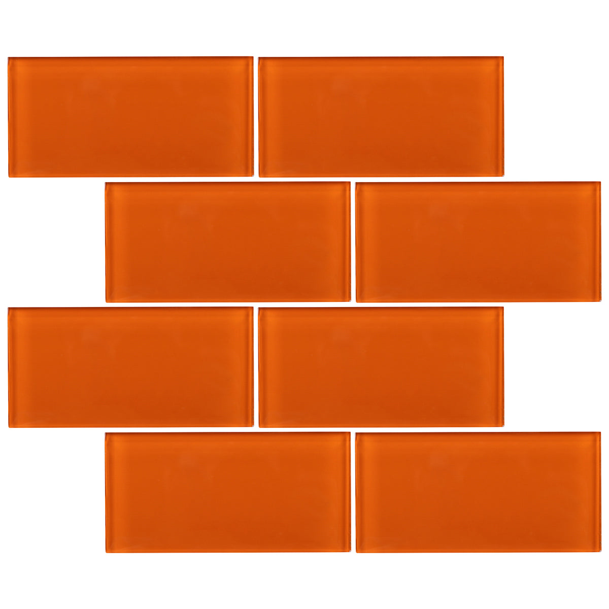 Multile (Multi Tile) Orange 3x6 glass mosaic tile wholesale in NJ