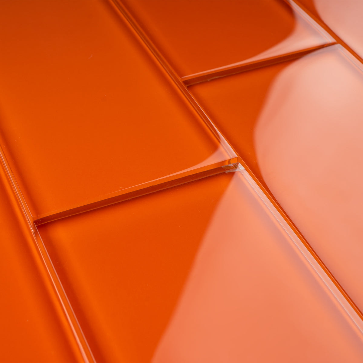 Multile (Multi Tile) Orange 3x6 glass mosaic tile wholesale in NJ