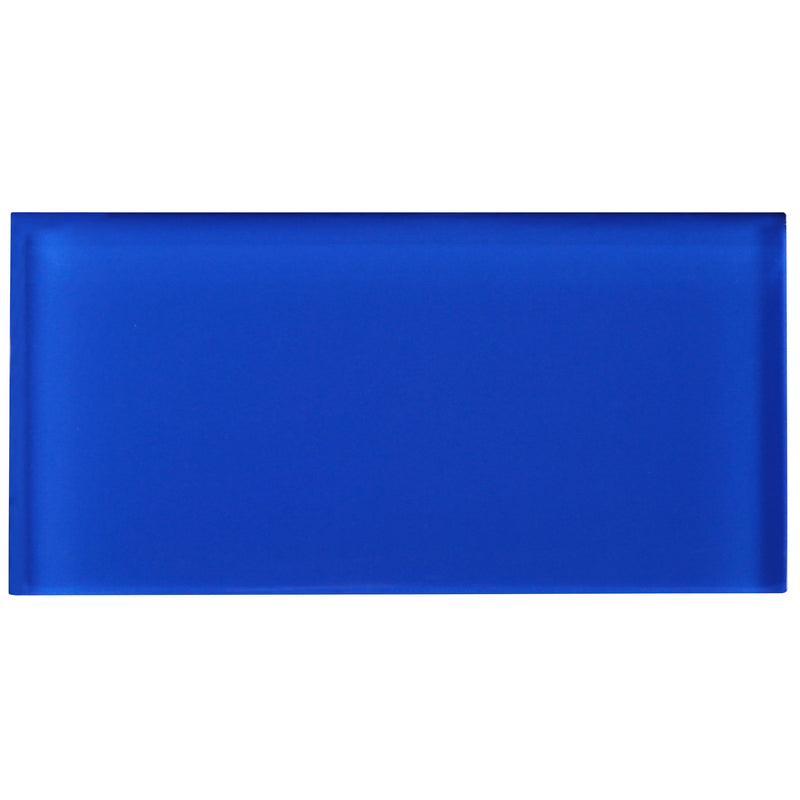 CSA-12  Electric Blue 3X6 Glass Subway Tile