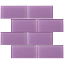 CSA-13  Purple 3X6 Glass Subway Tile