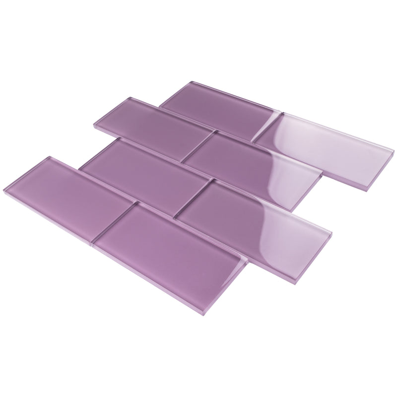 CSA-13  Purple 3X6 Glass Subway Tile
