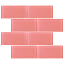CSA-14  Pink 3X6 Glass Subway Tile