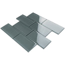 CSA-01  Grey 3X6 Glass Subway Tile