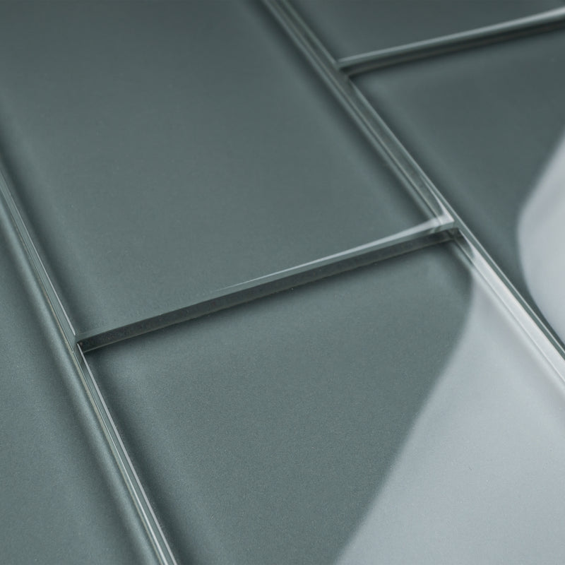 CSA-01  Grey 3X6 Glass Subway Tile