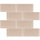 CSA-02  Beige 3X6 Glass Subway Tile