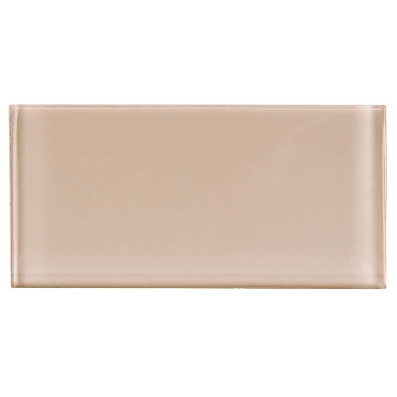 CSA-02  Beige 3X6 Glass Subway Tile