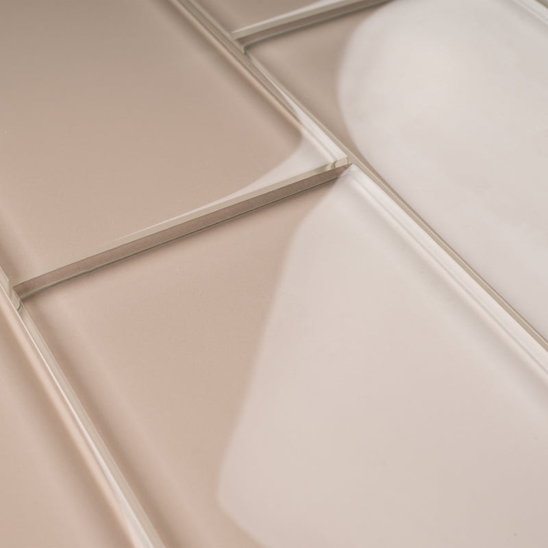 CSA-02  Beige 3X6 Glass Subway Tile