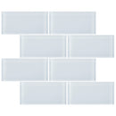 CSA-03  White 3X6 Glass Subway Tile