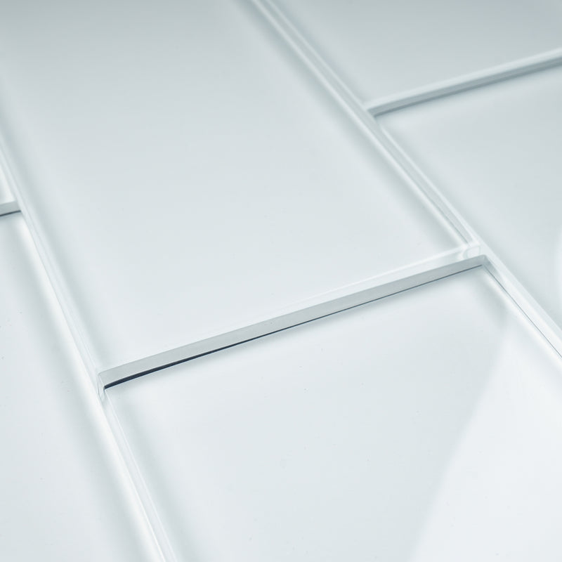 CSA-03  White 3X6 Glass Subway Tile