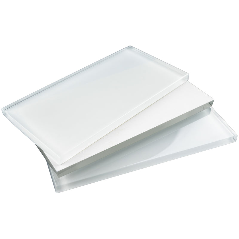 CSA-03  White 3X6 Glass Subway Tile