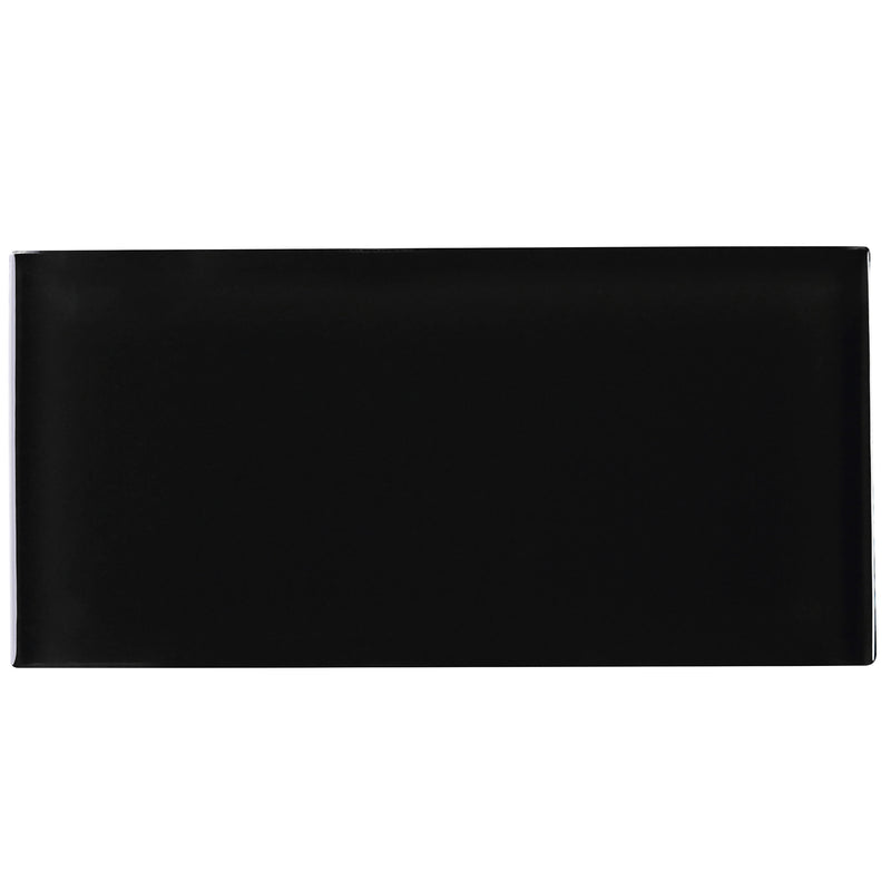 CSA-04  Black 3X6 Glass Subway Tile