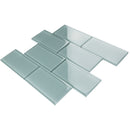 CSA-05  Light Grey 3X6 Glass Subway Tile