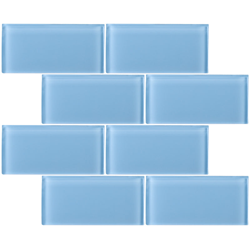 CSA-07  Blue 3X6 Glass Subway Tile