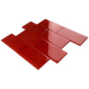 CSA-08  Red 3X6 Glass Subway Tile