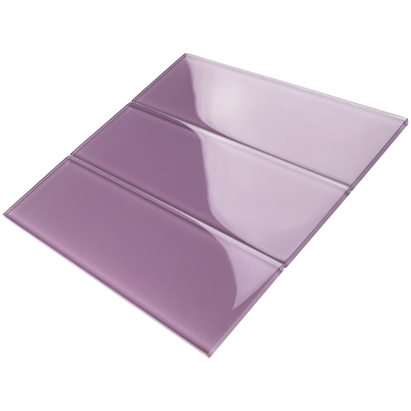 CSB-13  Purple 4X12 Glass Subway Tile