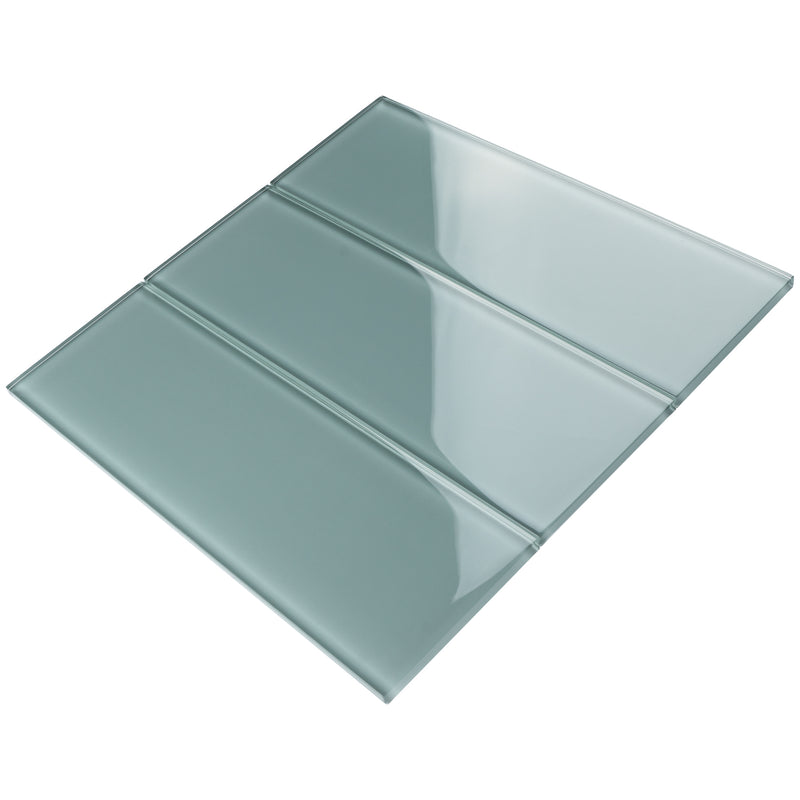 CSB-05  Light Grey 4X12 Glass Subway Tile