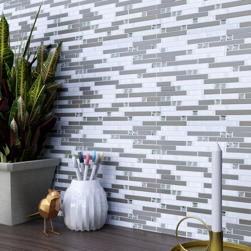 DSS-02  Diamond Series- White Diamond Mosaic Tile