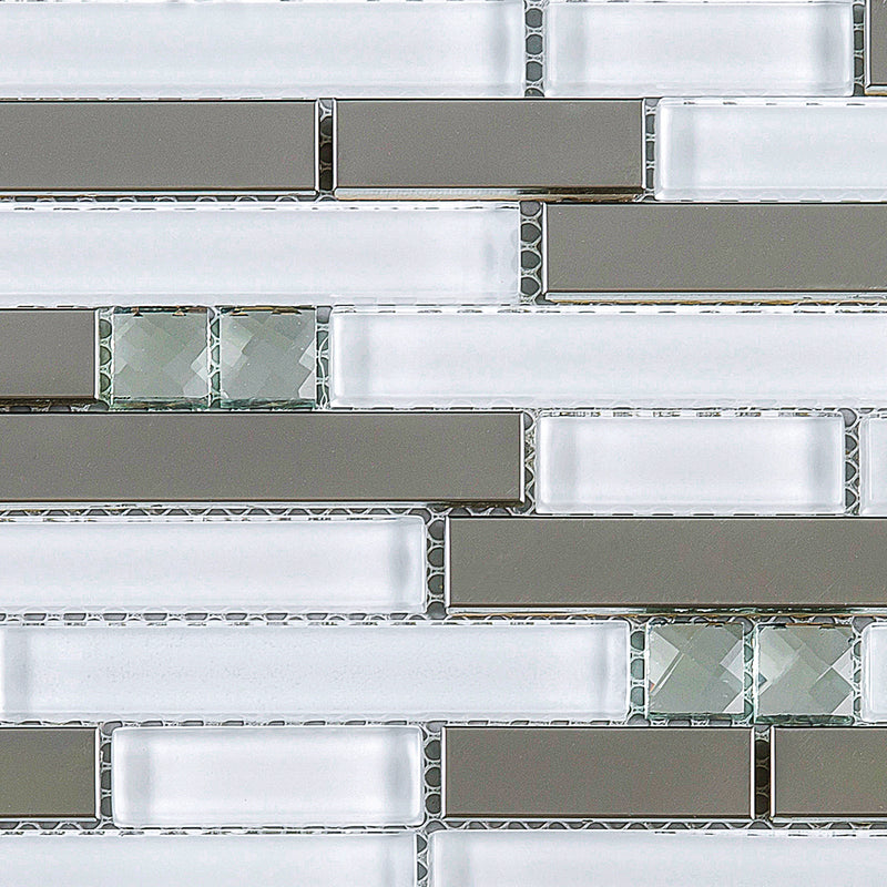 DSS-02  Diamond Series- White Diamond Mosaic Tile